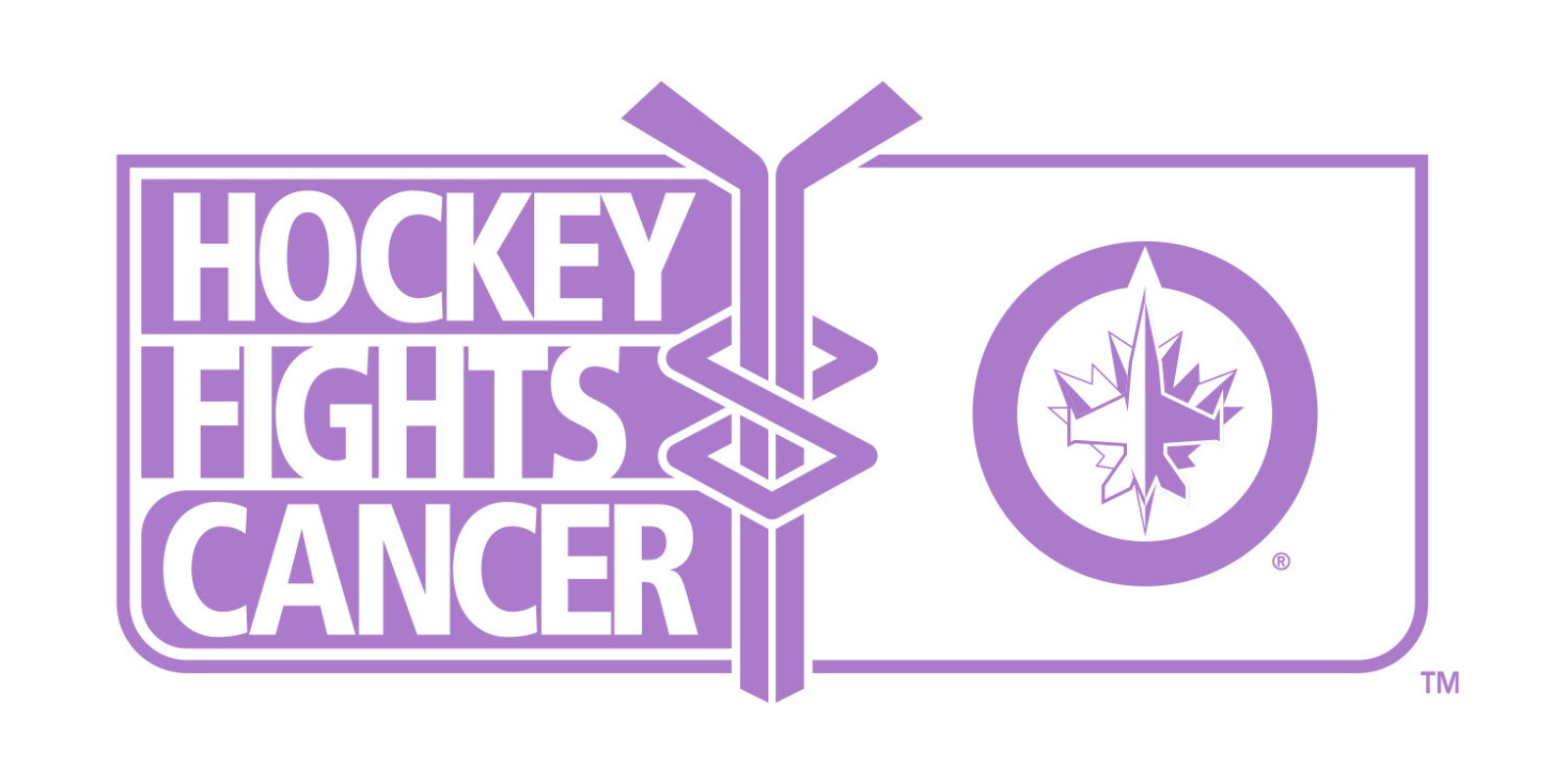 Winnipeg Jets Hockey Fights Cancer logo