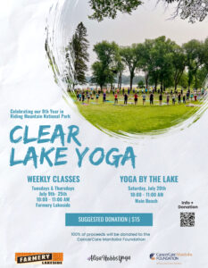 Clear Lake Yoga @ Riding Mountain National Park - Farmery Lakeside | Onanole | Manitoba | Canada